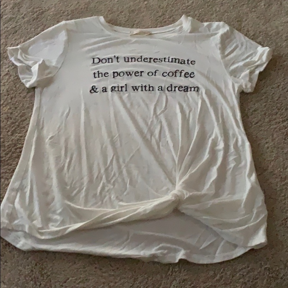 White knotted shirt